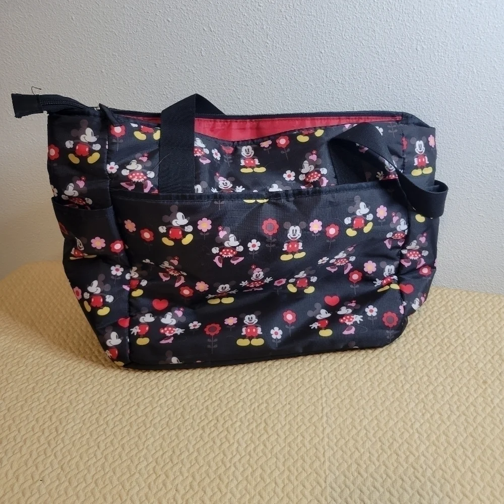 Disney mickey/minnie black red baby diaper bag